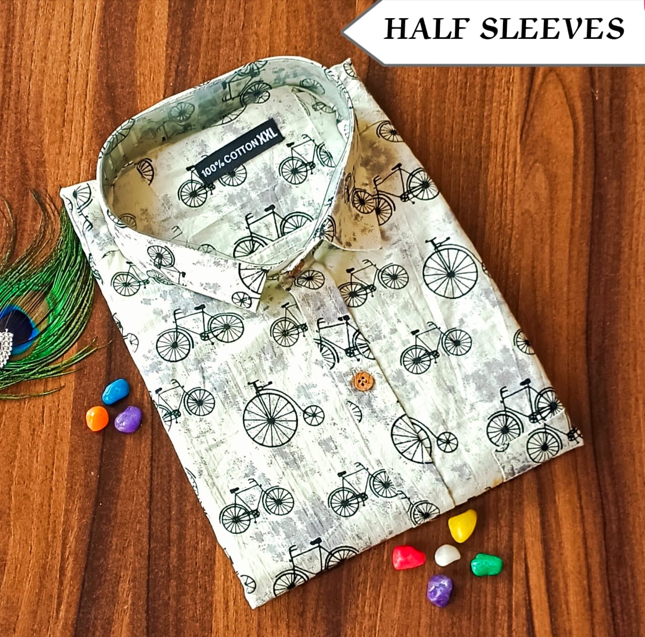 Men’s Cotton Half-Sleeve Shirt